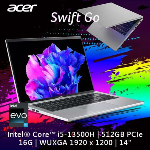 ACER Swift GO SFG14-71T-55QB 銀(i5-13500H/16G/512G PCIe/W11/WUXGA IPS/14)全台筆電收購